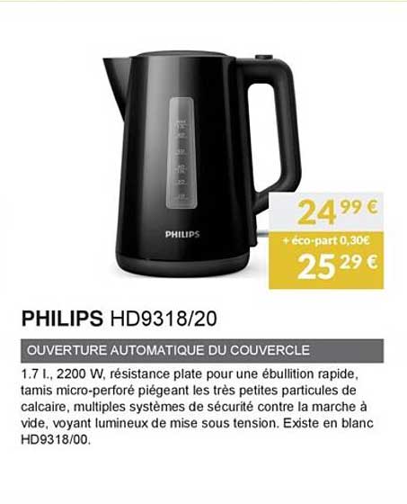 ouverture automatique du couvercle philips