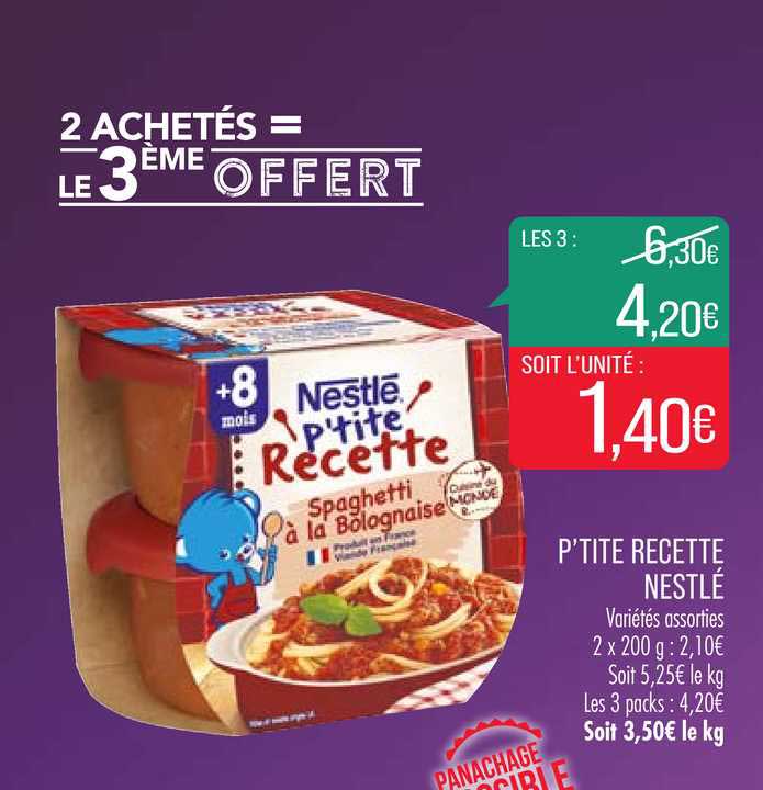 p'tite recette nestlé