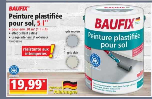 peinture plastifiée baufix