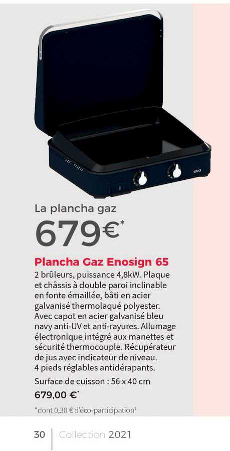 plancha gaz enosign 65