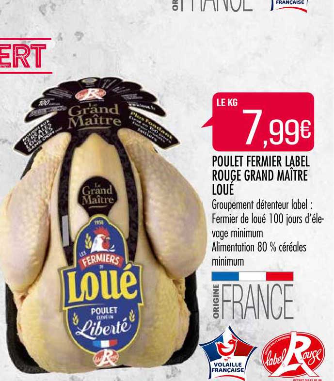poulet fermier label rouge grand maître loué