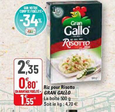 riz pour risotto gran gallo