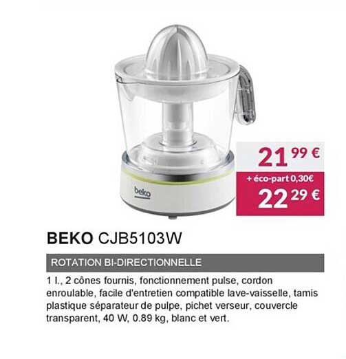 Rotation Bi-directionnelle Beko