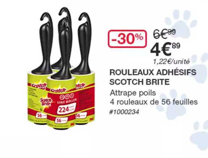 rouleaux adhésifs scotch brite