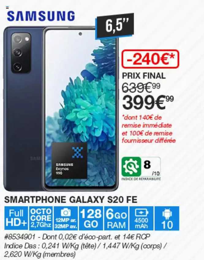 smartphone galaxy s20 fe samsung