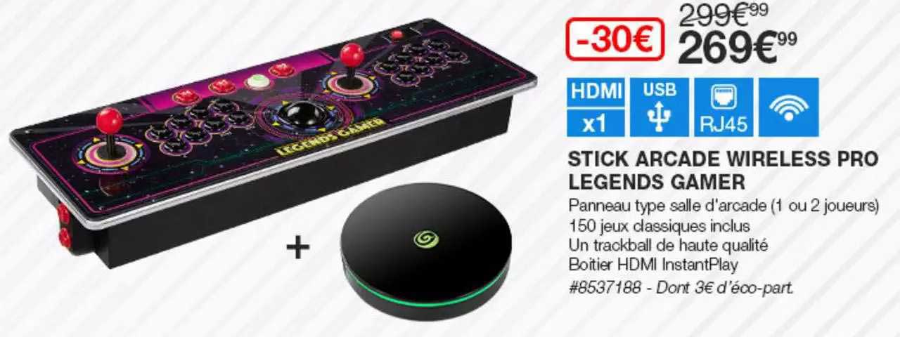 stick arcade wireless pro legends gamer