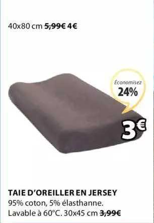 taie d'oreiller en jersey