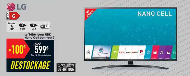 téléviseur uhd nano cell connecté lg