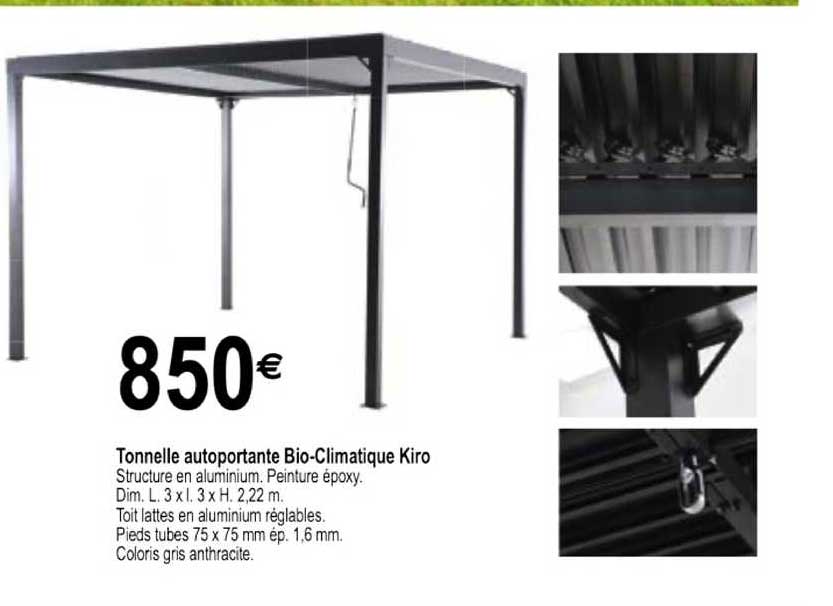 tonnelle autoportante bio-climatique kiro