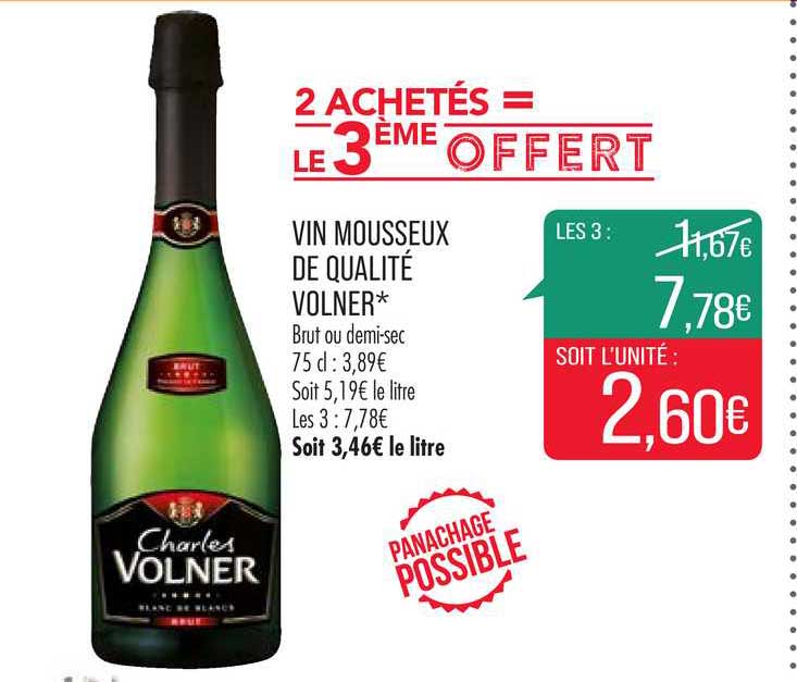 vin mousseux de qualité volner