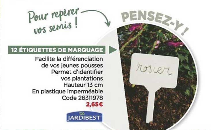 12 étiquettes de marquage jardibest