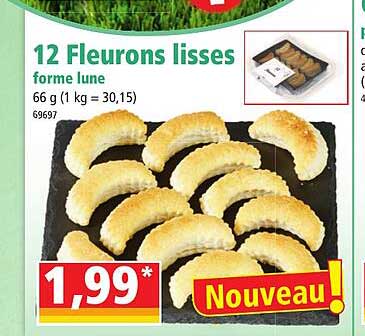 12 fleurons lisses forme lune