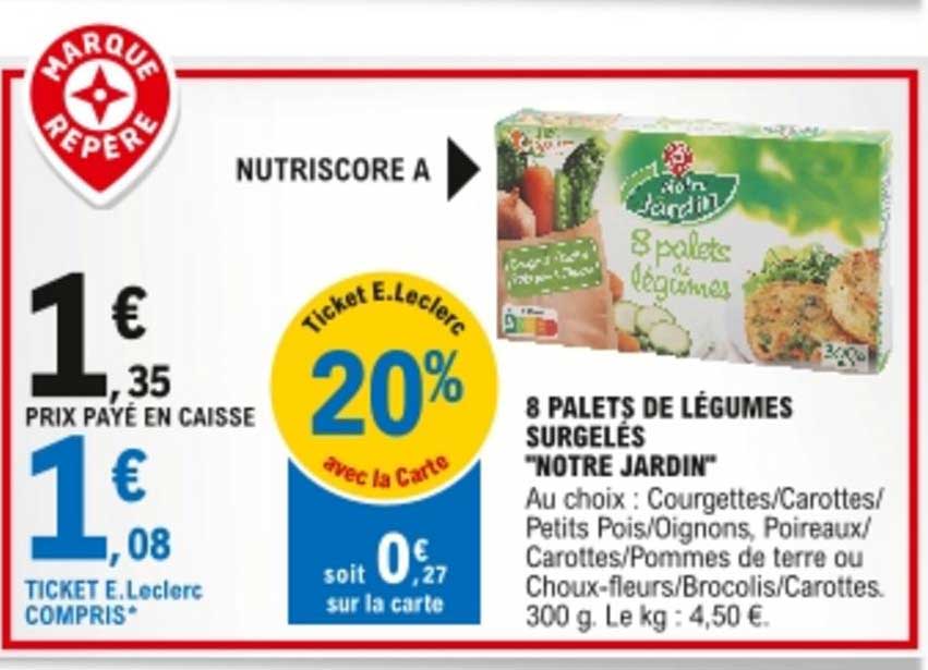 8 Palets De Légumes Surgelés "notre Jardin"