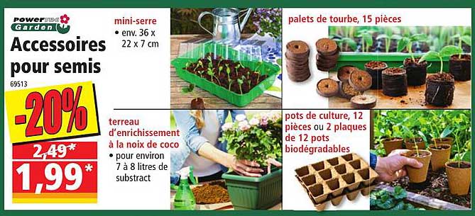 accessoires pour semis powertec garden