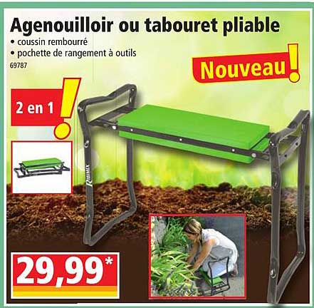 agenouilloir ou tabouret pliable