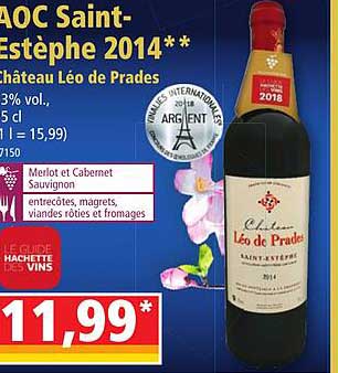 Aoc Saint-estèphe 2014 Château Léo De Prades
