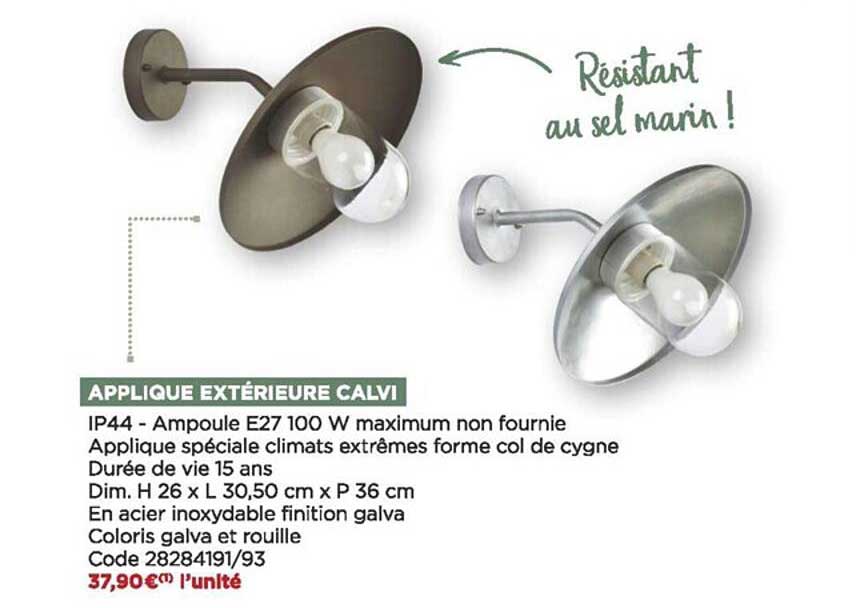 applique extérieure calvi
