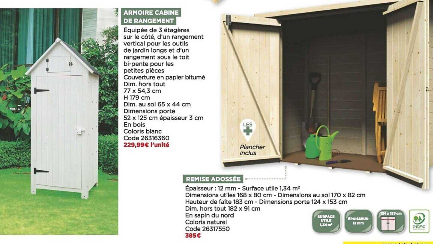 armoire cabine de rangement, remise adosée