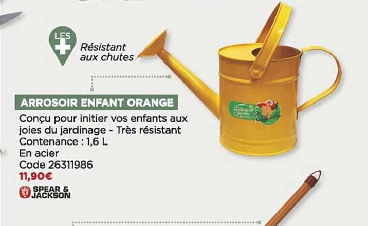 arrosoir enfant orange spear & jackson