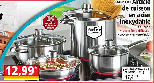 article de cuisson en acier inoxydable baumalu