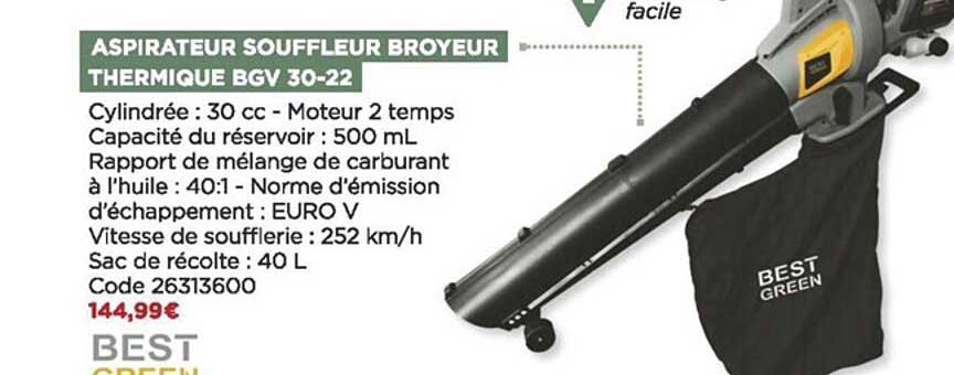 Aspirateur Souffleur Broyeur Thermique Bgv 30-22 Best Green
