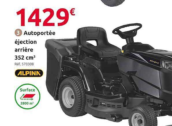 autoportée éjection arrière alpina