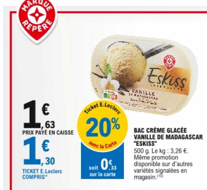 Bac Crème Glacée Vanille De Madagascar "eskiss"