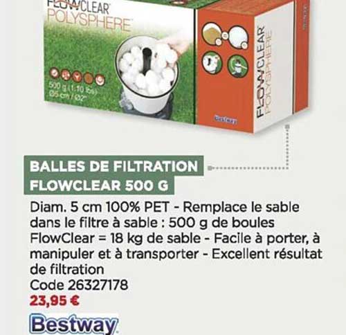 balles de filtration flowclear 500 g bestway