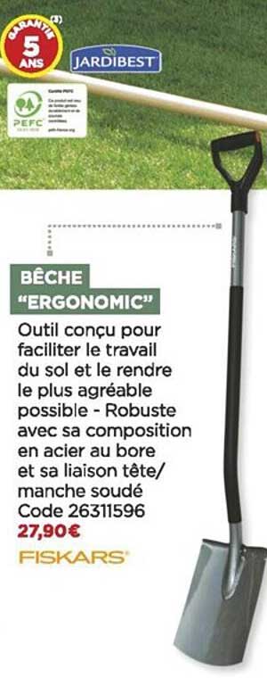 bêche "ergonomic" fiskars