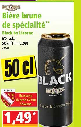Bière Brune De Spécialité Black By Licorne
