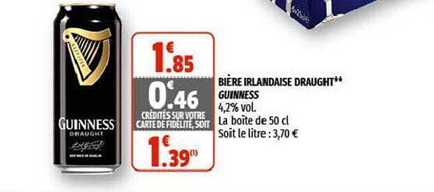 bière irlandaise draught guinness