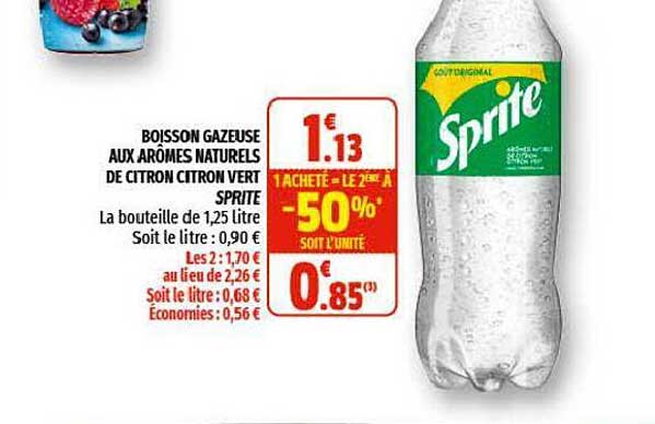 boisson gazeuse aux arômes naturels de citron citron vert sprite