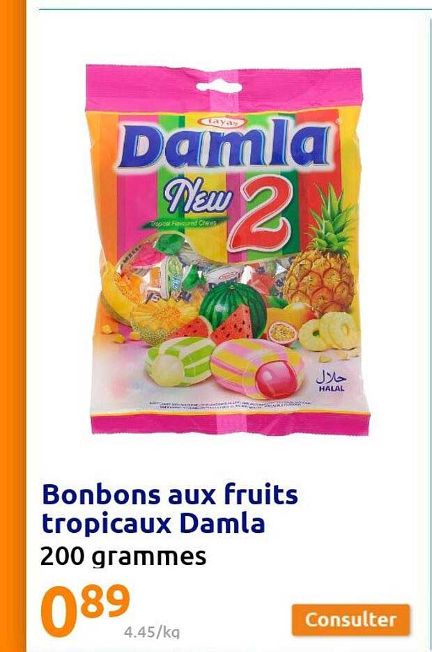 bonbons aux fruits tropicaux damla