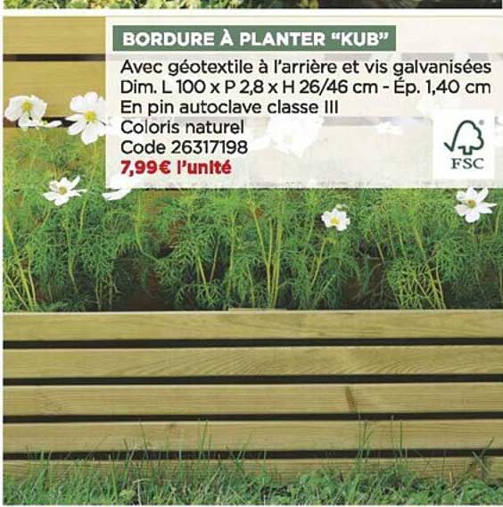 bordure à planter "kub"