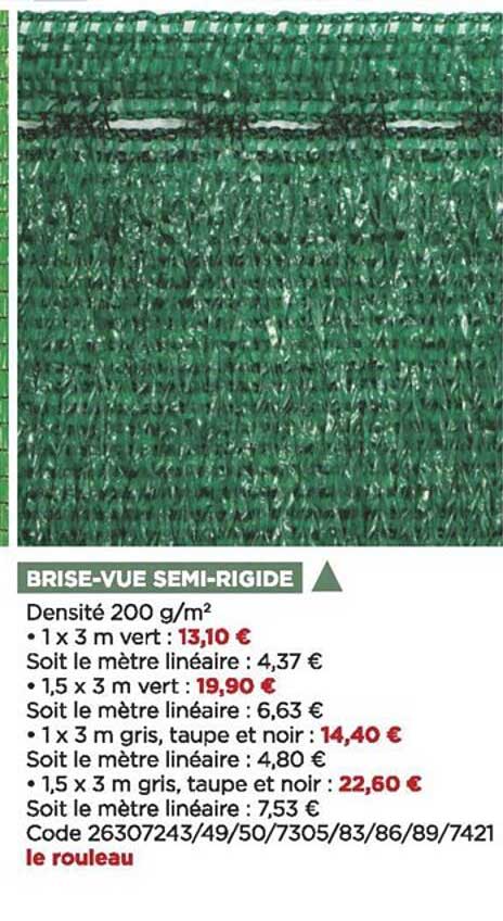brise-vue semi-rigide