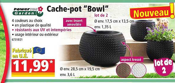cache-pot "bowl" powertec garden
