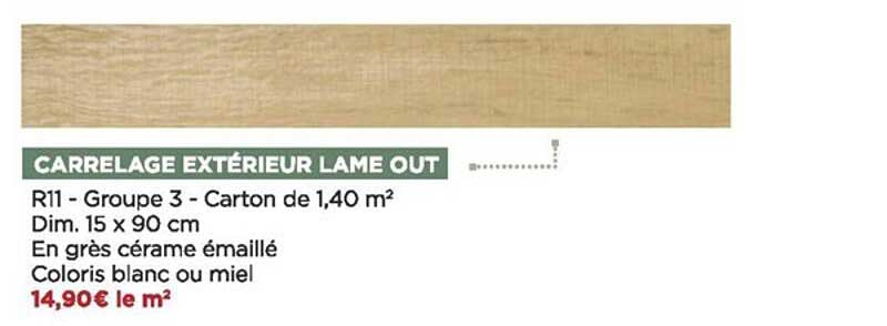 carrelage extérieur lame out