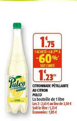 Citronnade Pétillante Au Citron Pulco