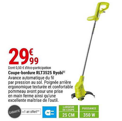 coupe-bordure rlt3525 ryobi