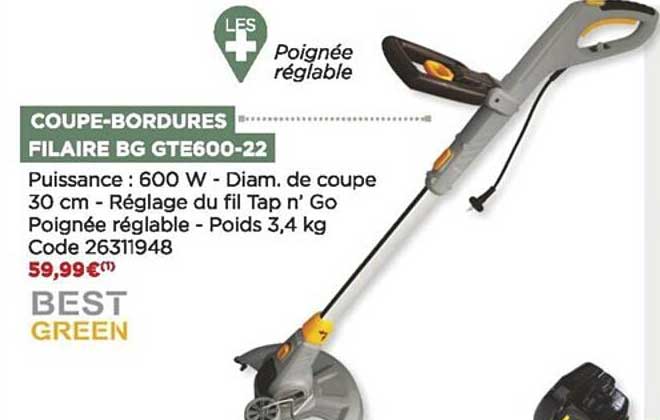 coupe-bordures filaire bg gte600-22 best green