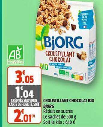 Croustillant Chocolat Bio Bjorg