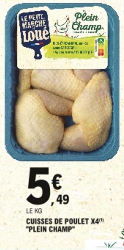 cuisses de poulet x4 "plein champ"