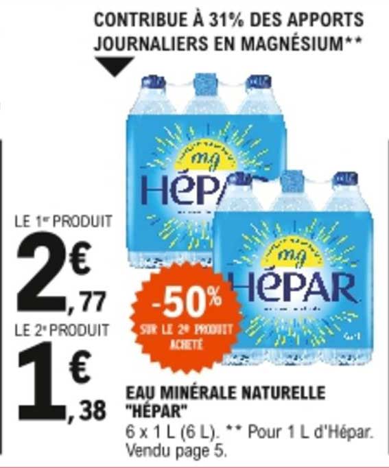 Eau Minérale Naturelle "hépar"