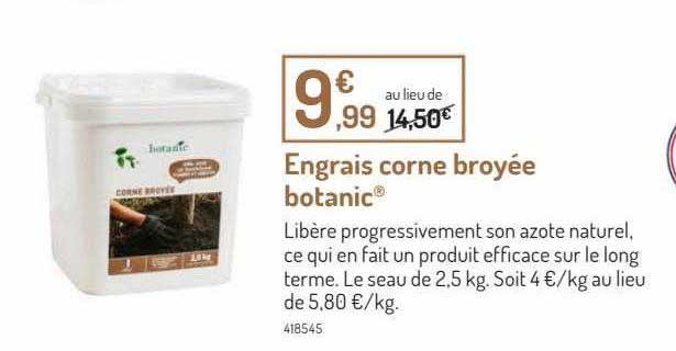 engrais corne broyée botanic