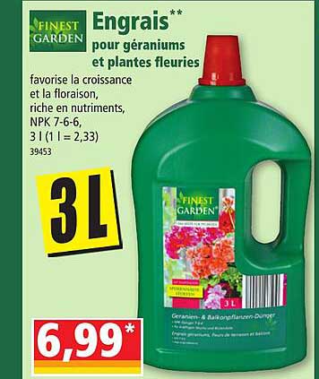 engrais pour géraniums et plantes fleuries finest garden