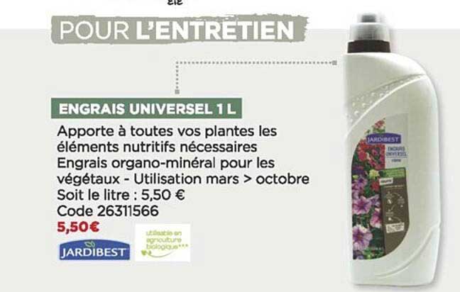 engrais universel 1 l jardibest