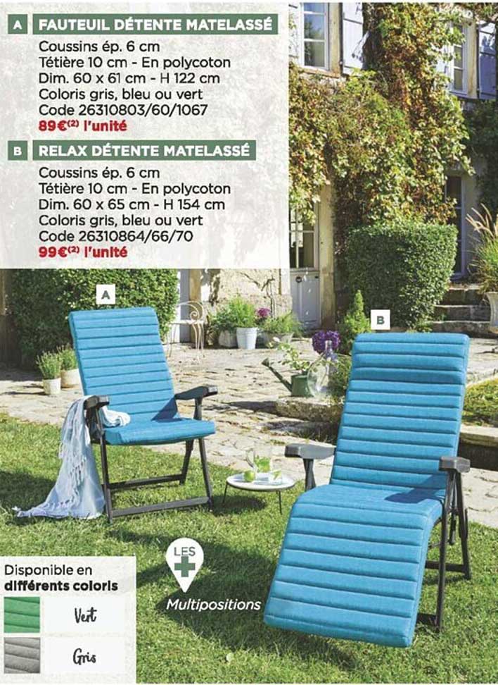 fauteuil détente matelassé, relax détente matelassé