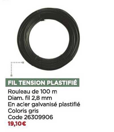 fil tension plastifié