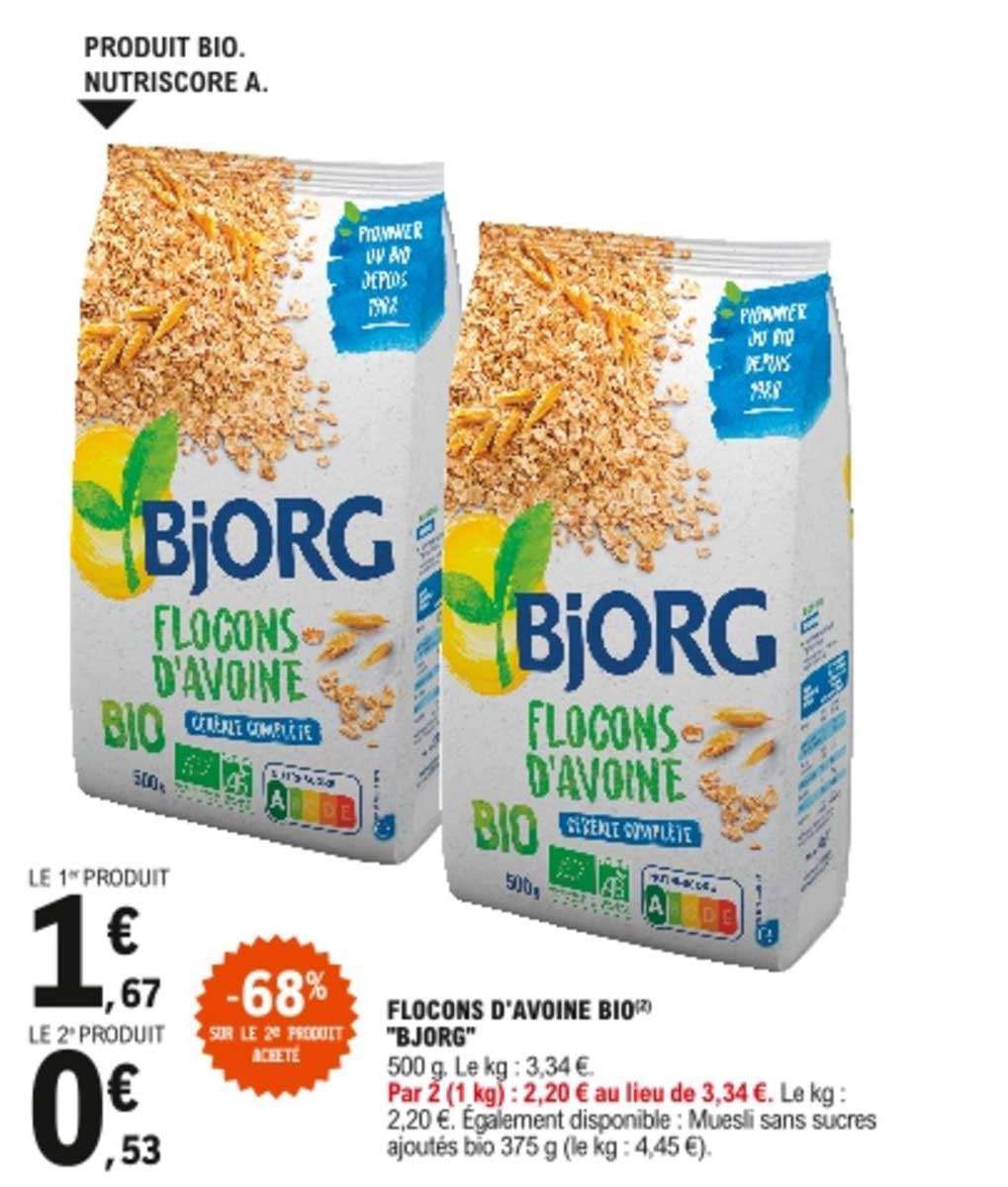 flocon d'avoine bio "bjorg"
