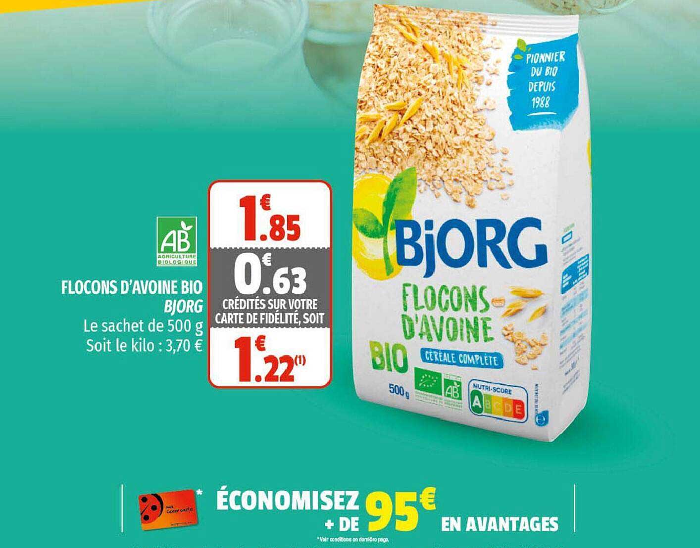 flocons d'avoine bio bjorg